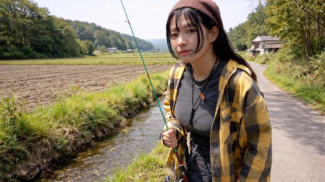 久々の釣り、川の中をよく見ると大量の魚・・