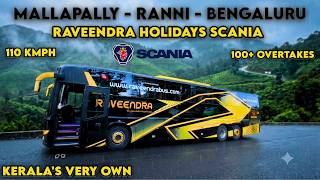 MALLAPALLY TO BENGALURU BY KERALA'S BRAND NEW RAVEENDRA HOLIDAYS SCANIA | 100+ OVERTAKINGS | screenshot 5