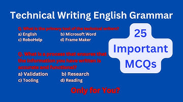 Technical writing mcqs | Technical Writing English Grammar MCQs for Competitive Exams