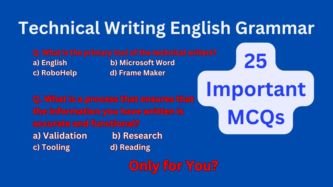 Technical Writing English Grammar MCQs For Competitive Exams YouTube technical-writing-english-grammar-mcqs-for-competitive-exams-youtube
