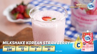 Milkshake Korean Strawberry – Resep Takjil MANTUL #FrisianFlag #KentalManis #KoreanStrawberry