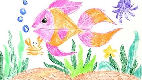 Hướng dẫn tạo hình cá từ lá cây- Tranh in bằng sáp màu- Sáng tạo với những chiếc lá