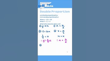 Double Proportion #maths #gcse #proportion #directproportion #inverseproportion #fractions #algebra