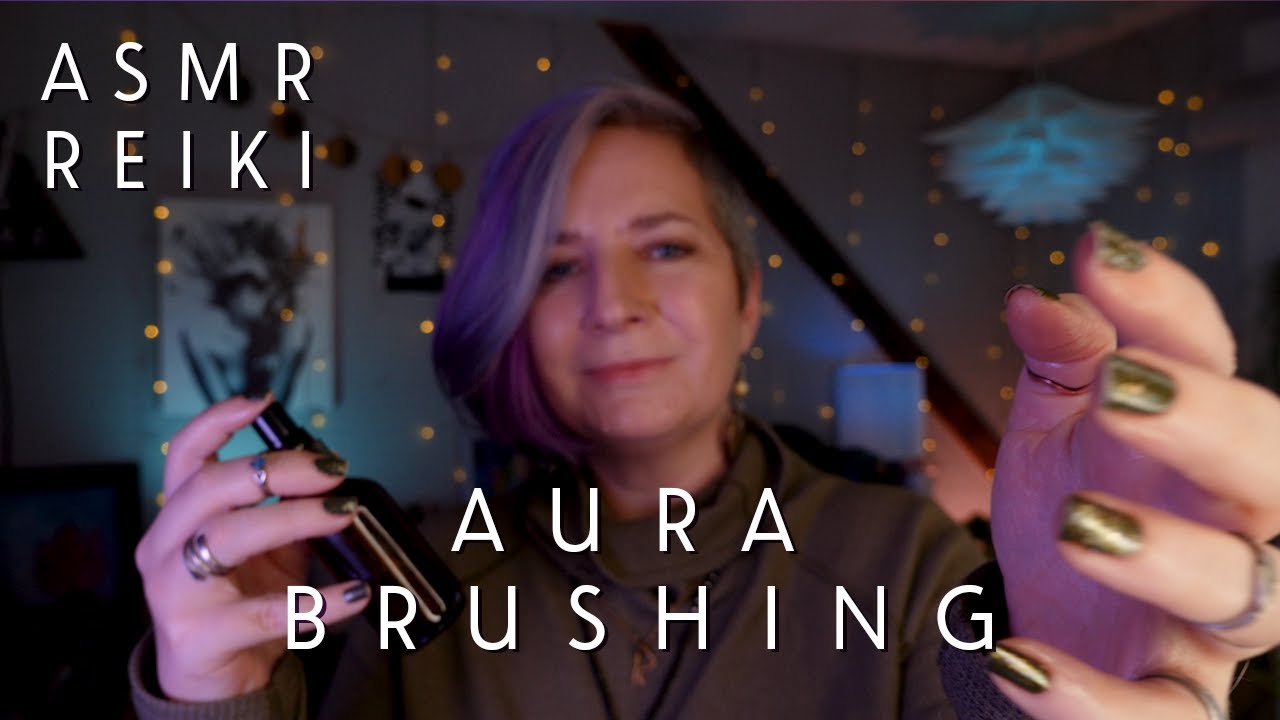 Aura Brushing | Soft Spoken Reiki Energy Healing | Visual ASMR & Hand Movements | Brain Massage