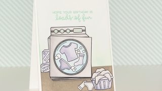 Action Wobbler & LED card without Chibitronics - Lawn Fawn - card making tutorial