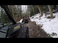 "FIGHTING FOR TRACTION" A deep, slick, snow covered UTV trail ride in the heart of winter