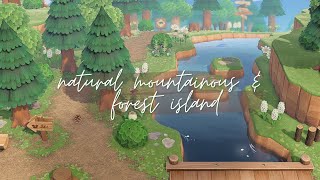 Natural Mountainous and Forest Island with Trails | Island Tour | Animal Crossing New Horizons screenshot 4