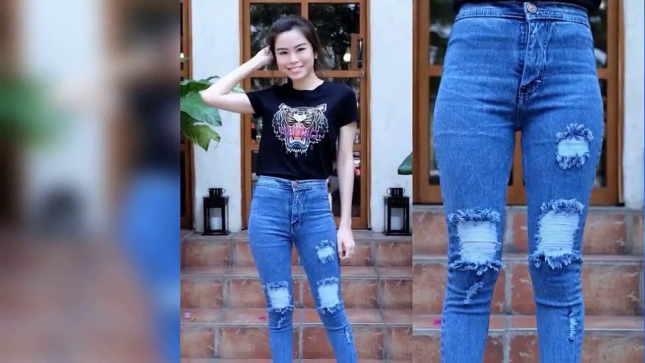   Model  celana  jeans  wanita  terbaru  dan murah  YouTube