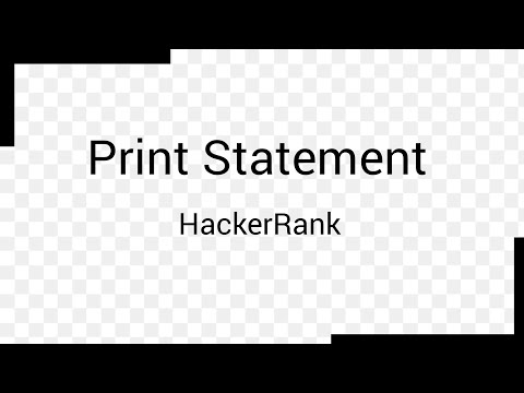 Print Statement | HackerRank | JAVA