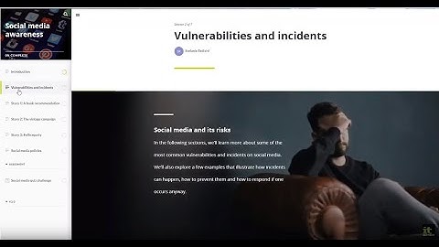 Social Media Staff Awareness E-learning Course Demo