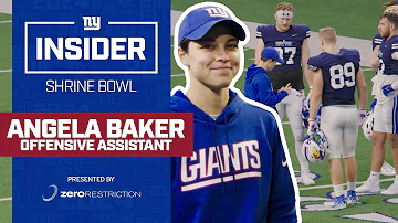 Angela Baker Discusses Coaching West Team's TEs at Shrine Bowl | New York Giants