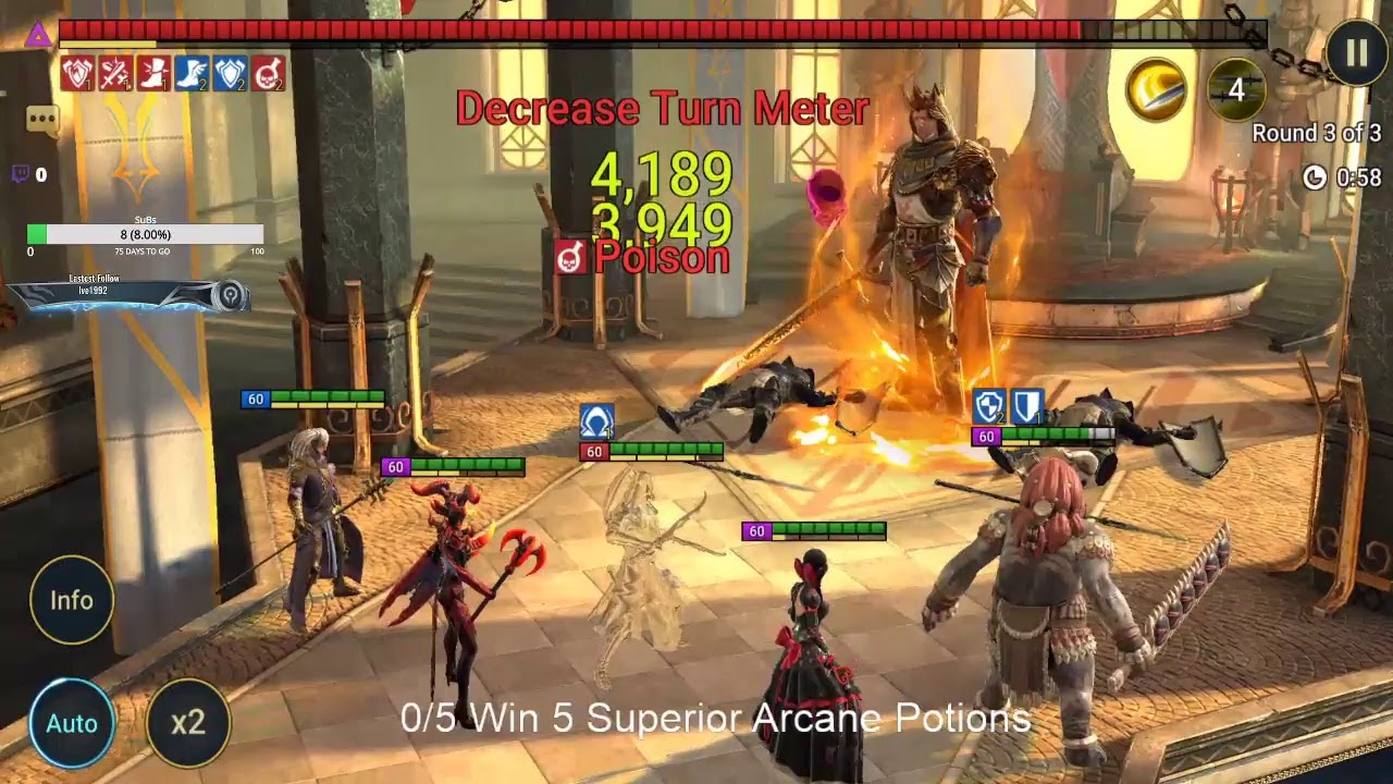 Mission get 5 Superior Arcane potions