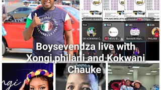 Boysevendza was live with Kokwani Chauke, Philani,  Shongi Rhangani and Boss lady.