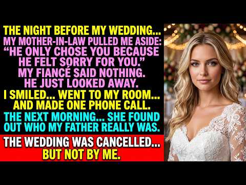 HIS MOTHER TOLD ME HE ONLY CHOSE ME OUT OF PITY. I MADE ONE CALL. THE WEDDING WAS CANCELLED.