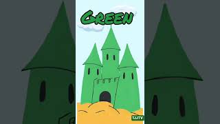 Name the Color Sandcastles 🏖️ 🌈kids game! #nurseryrhymes #shorts