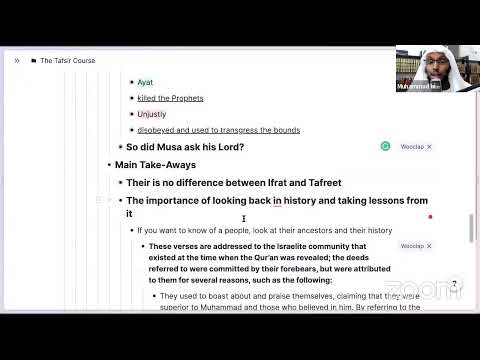 The Tafsir Course Banu Israel And Prophet Musa Tafsir Of Surah Al Baqarah 60 61