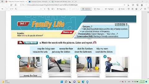 Tiếng Anh 10 I Learn Smart World - Unit 1 Family Life - Lesson 1 - Trang 4,5,6