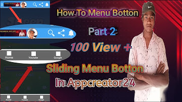 How to make a sliding menu button in button menu for appcreator24//#technicalxyzjit