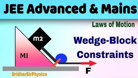 2) wedge constraint | NLM | In fig. mass m is being pulled on the incline of a wedge of mass M. All