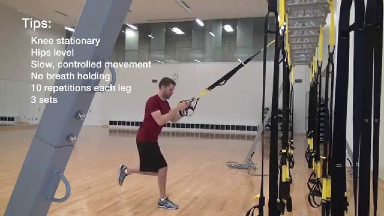 Suspension trainer single leg squats YouTube