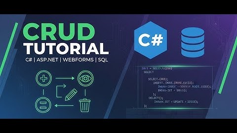 1.CRUD in Visual Programming C# | ASP.Net | WebForm | SQL in Urdu/Hindi