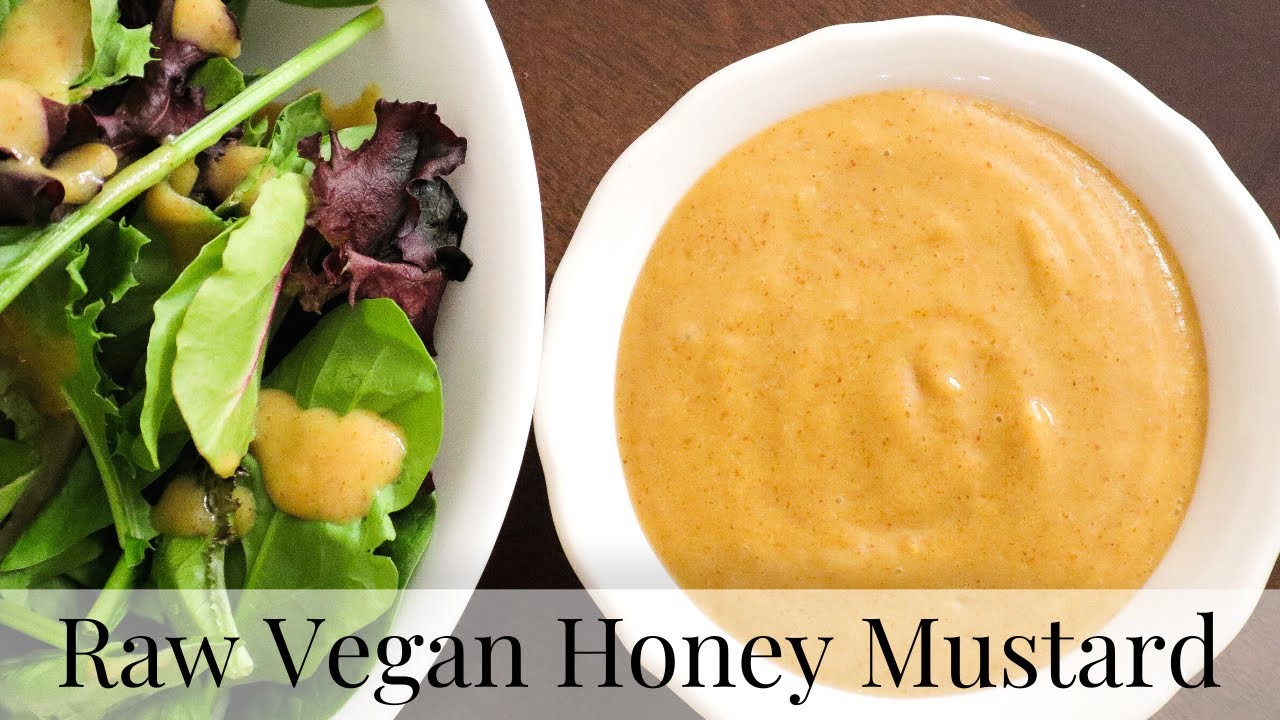 Raw Vegan Honey Mustard Dressing (FatFree, OilFree) YouTube
