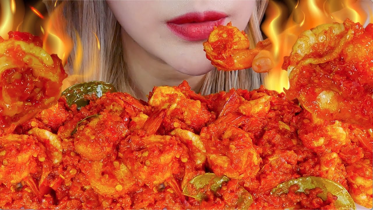 VIRAL DI TIKTOK❗️ASMR UDANG TOFU LA RIMBA 💥🍤 SPICY SHRIMP AND TOFU