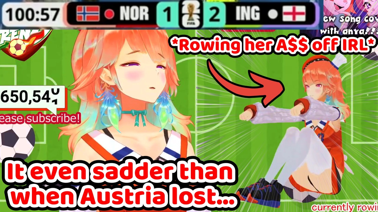 Kiara getting Emotional when Norway got Knock Out by England in the World Cup (Hololive)