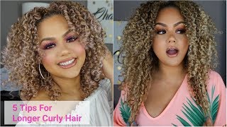5 TIPS FOR GROWING LONGER CURLY HAIR  | 2019