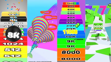 Crack all wall: Reach Up High- Number Run & Merge Master Game vs Layer Man 3D vs Ball Merge 2048 😎👌👍