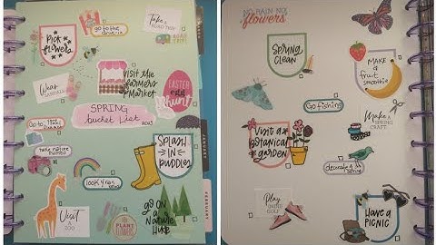 Spring Bucket List Planner Page / Classic Happy Planner