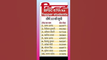BPSC 67th ka Topper students #bpsc67thprelims #bpscmains #bpscmains #bpsc #bpscupdates