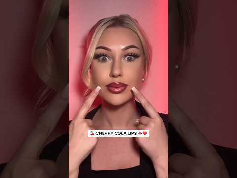 Wie schön ist bitte diese CHERRY COLA LIPS lippencombi ? 🥺❤️🍒 #lips #makeup #makeuptutorial