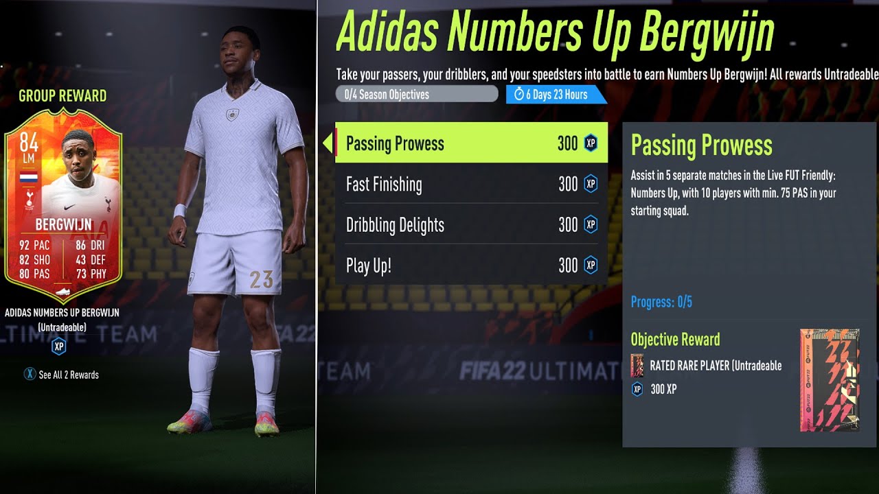 HOW TO COMPLETE ADIDAS NUMBERS UP BERGWIJN OBJECTIVES FAST! ⭐ FIFA 22 ULTIMATE TEAM