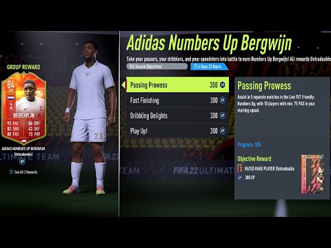 HOW TO COMPLETE ADIDAS NUMBERS UP BERGWIJN OBJECTIVES FAST! ⭐ FIFA 22 ULTIMATE TEAM