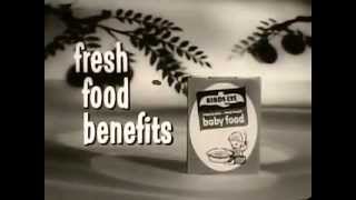 Vintage Old 1960's Birds Eye Frozen Instant Baby Food Commercial