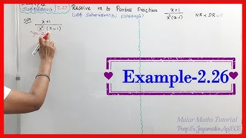 TN 11th Maths|Chapter-2|EXAMPLE(எடுத்துக்காட்டு)-2.26| #MalarMathsTutorial