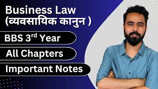 Business Law All Chapters Explained - Also For Nepali Medium (व्यवसायिक कानुन )