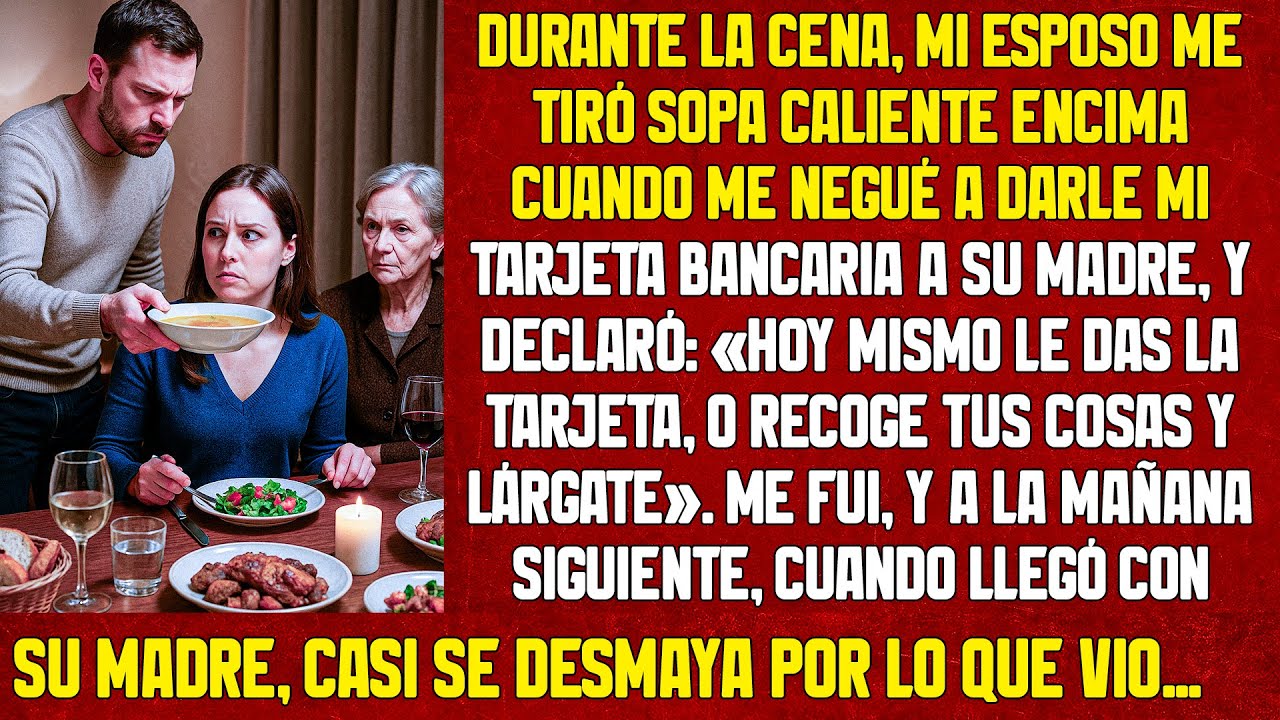 Me negué a darle mi tarjeta bancaria a mi suegra. Mi esposo declaró: «Hoy mismo le das la tarjeta o