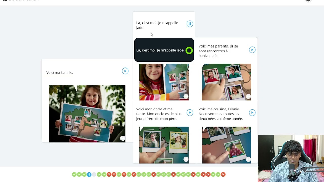 Doing french exercise on Rosetta Stone! Lesson 20