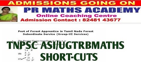 SHORT-CUTS 49/TNPSC ASI STATISTICAL SERVICES/BT ASSISTANT/UGTRBMATHS