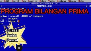 program bilangan prima | turbo pascal