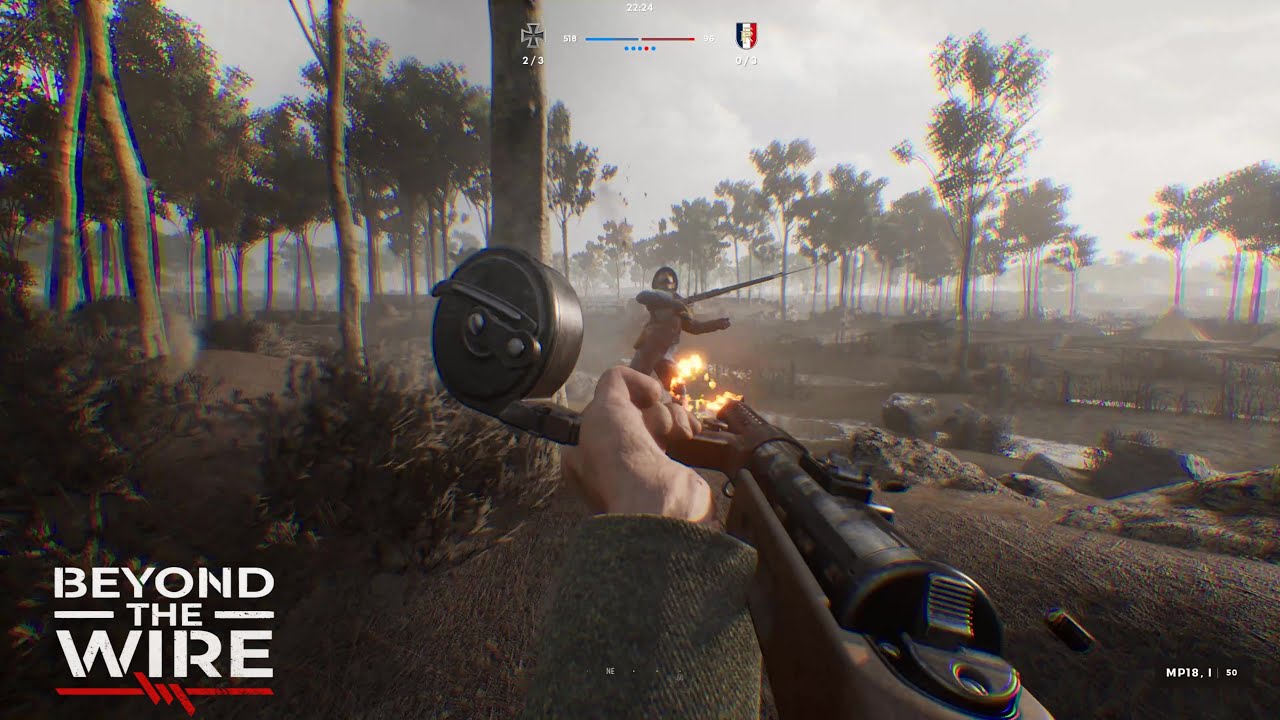 Beyond The Wire: Having some full auto fun with the MP18 on Cantigny (Short Clip)