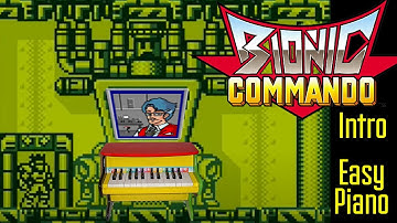 How to Play Bionic Commando (Game Boy) - "Intro" - Easy Piano Tutorial - (Also contains NES theme)