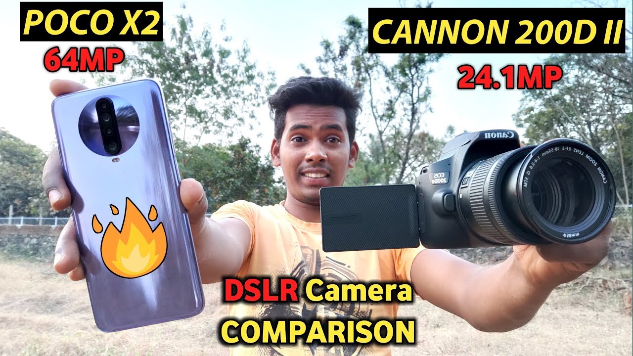Poco X2 vs Cannan 200d ii DSLR Camera Comparison | 64MP VS 24.1MP | Poco X2 vs dslr comparison