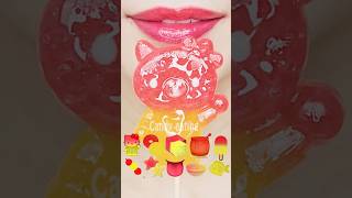 Asmr Red Yellow Emoji Food Kohakuto Sprinkle Honey Jelly Marshmallow Ice Mukbang Eating Sounds
