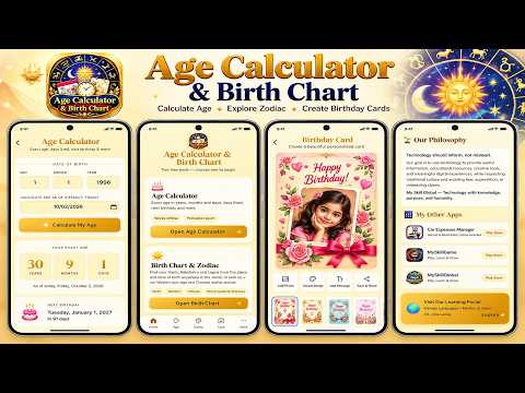 Age Calculator & Birth Chart - Android App