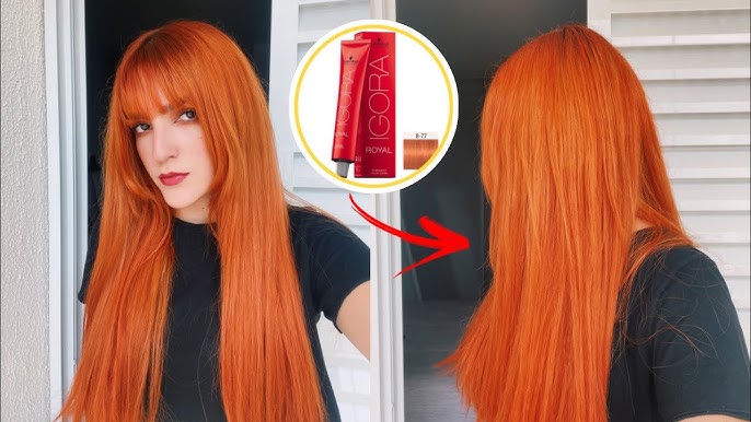 Retoque de raiz com IGORA 8.77 / cabelo ruivo em casa