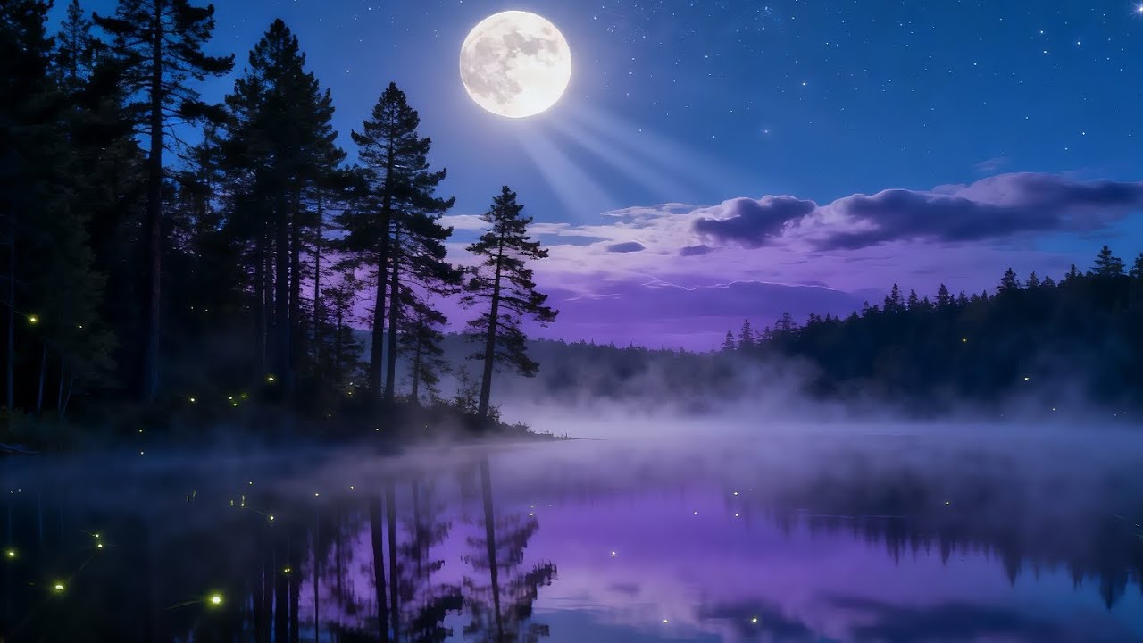 Magical Night Forest 🌙 Relaxing Ambient Music for Deep Sleep, Stress ...