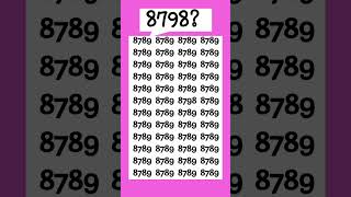 Test Your Observation Skills With This 8798 Number Game! #fypシ゚viral #fypviral #fyp #iqtest #shorts